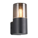 Hoosic Glass Outdoor Wall Light – Matt Black