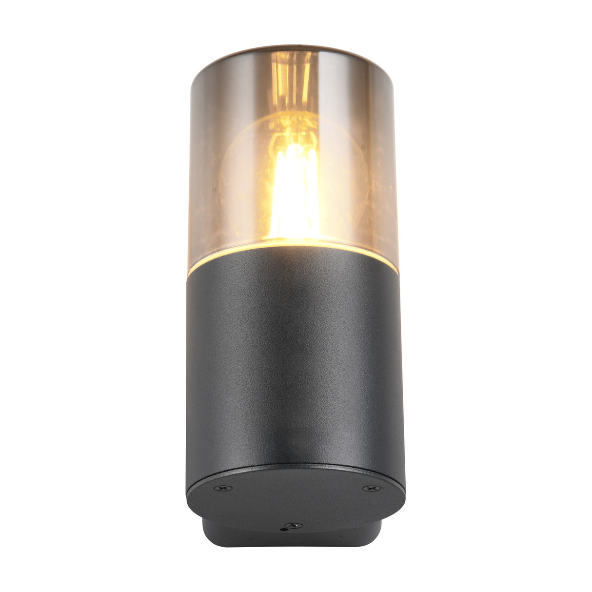 Hoosic Glass Outdoor Wall Light – Matt Black