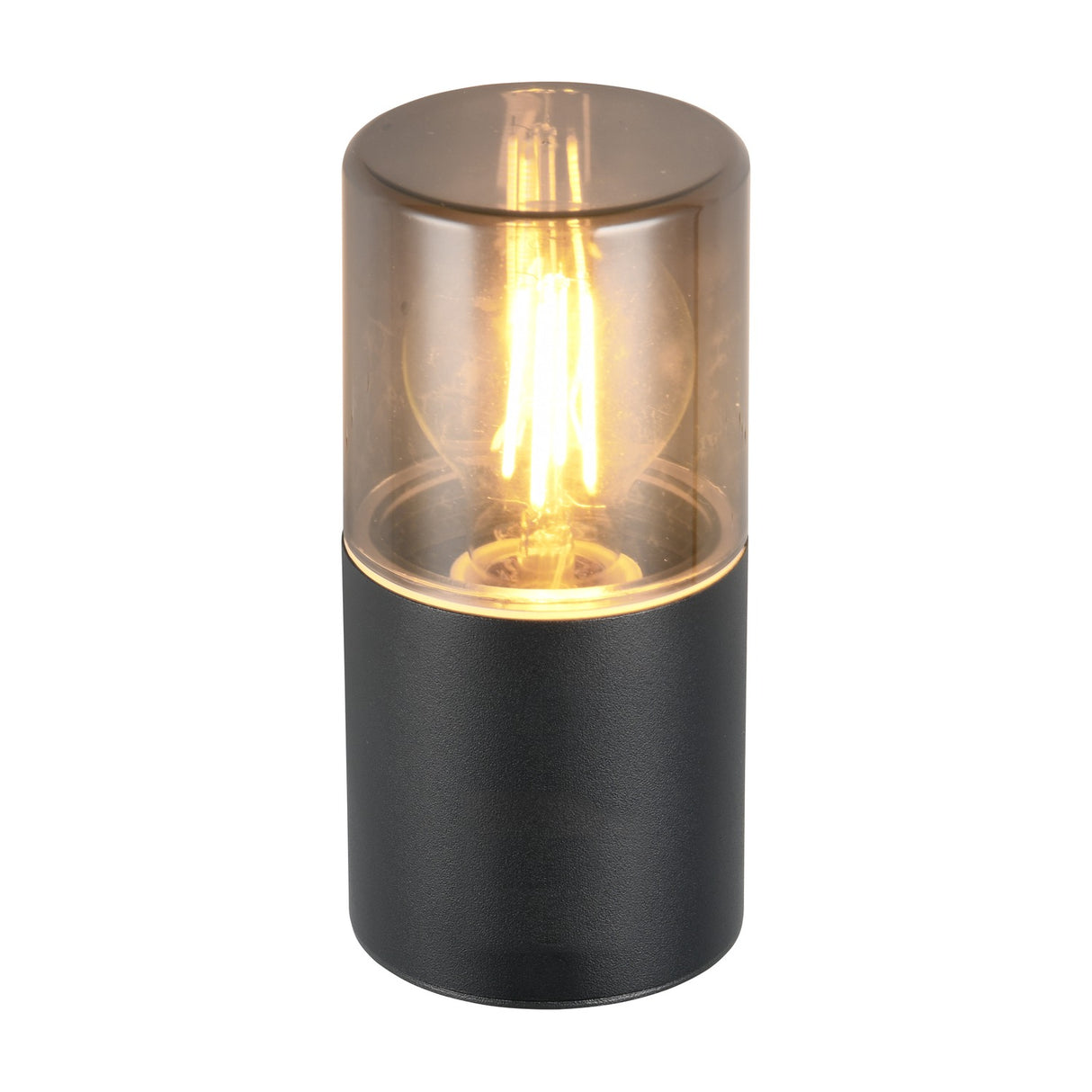 Hoosic Glass Outdoor Wall Light – Matt Black