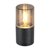 Hoosic Glass Outdoor Wall Light – Matt Black