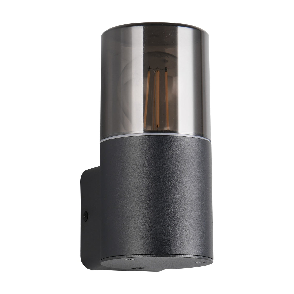 Hoosic Glass Outdoor Wall Light – Matt Black