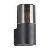 Hoosic Glass Outdoor Wall Light – Matt Black