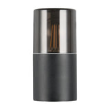Hoosic Glass Outdoor Wall Light – Matt Black