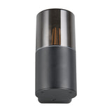Hoosic Glass Outdoor Wall Light – Matt Black