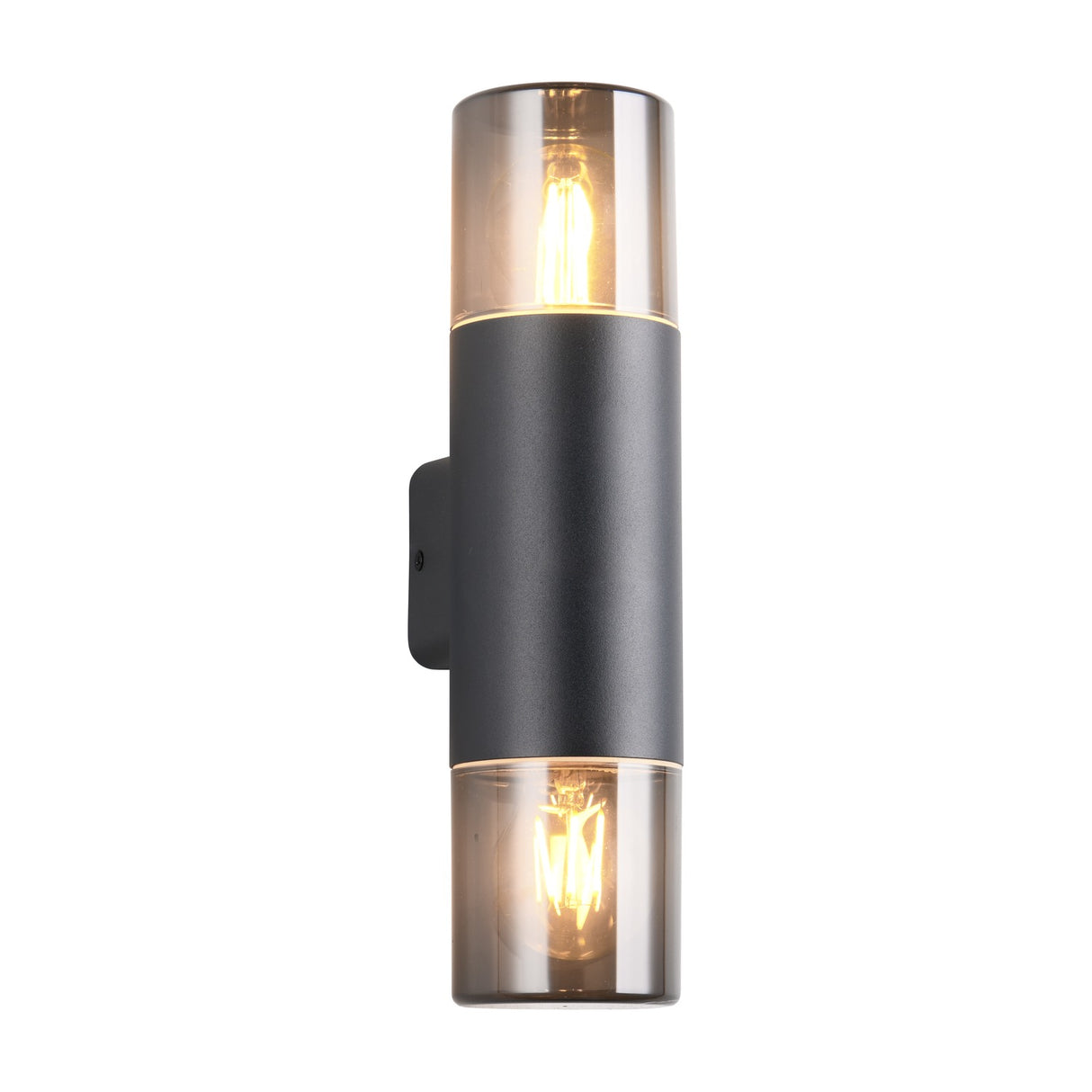Hoosic 2 Light Up Down Outdoor Wall Light – Matt Black