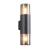 Hoosic 2 Light Up Down Outdoor Wall Light – Matt Black