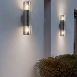 Hoosic 2 Light Up Down Outdoor Wall Light – Matt Black