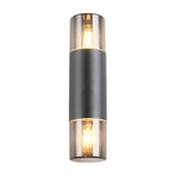 Hoosic 2 Light Up Down Outdoor Wall Light – Matt Black