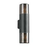 Hoosic 2 Light Up Down Outdoor Wall Light – Matt Black