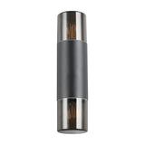 Hoosic 2 Light Up Down Outdoor Wall Light – Matt Black