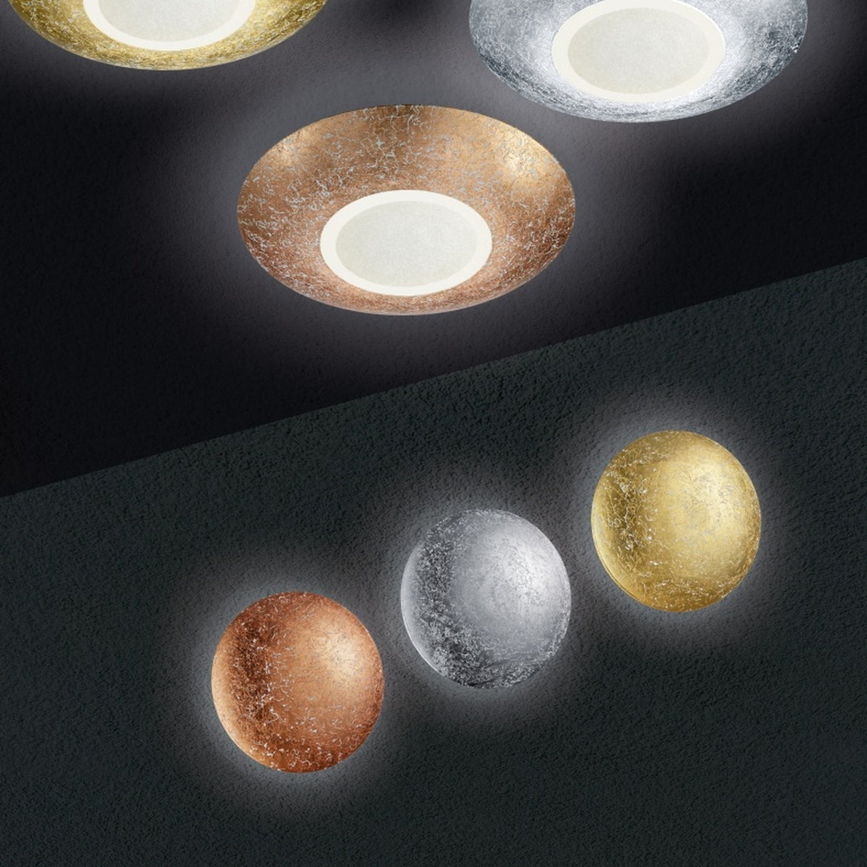 Chiros LED Glass Wall Light – Gold