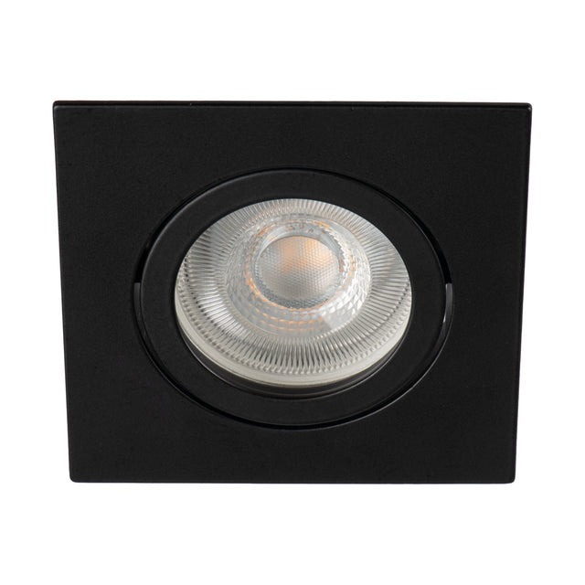 Dalla DTL-B (B) GU10 Square Recessed Spotlight 80x80 - Black