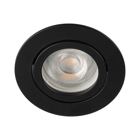 Dalla DTO-B (B) Round GU10 MR16 Recessed Spotlight Ø80 - Black