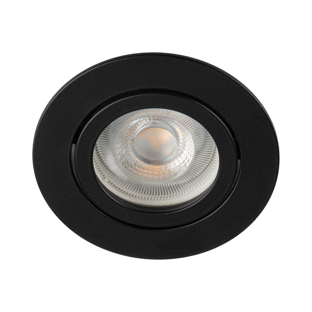 Dalla DTO-B (B) Round GU10 MR16 Recessed Spotlight Ø80 - Black