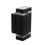 Zew Black 235J GU10 Up Down Outdoor Wall Light - Black