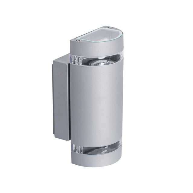 Zew Up Down GU10 Outdoor Wall Light IP44 Anthracite 235U - Grey