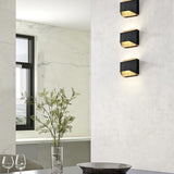 Arino LED Up Down Square Wall Light – Matt Black
