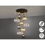 Norma 9 Light Glass Cluster Pendant - Multicoloured (With Remote Control)