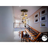 Norma 9 Light Large Glass Cluster Pendant - Multicoloured