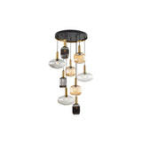 Norma 9 Light Large Glass Cluster Pendant - Multicoloured