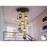 Norma 9 Light Large Glass Cluster Pendant - Multicoloured