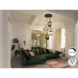 Norma 4 Light Glass Cluster Pendant - Multicoloured