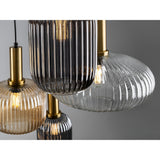 Norma 4 Light Glass Cluster Pendant - Multicoloured