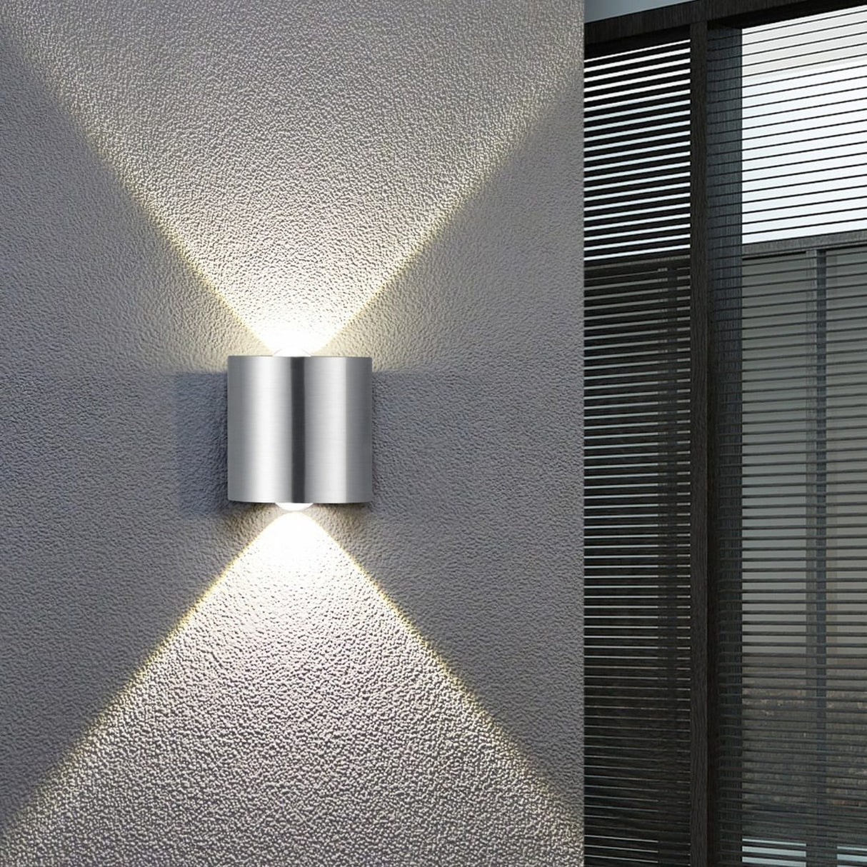 Wales LED Up Down Wall Light – Satin Nickel