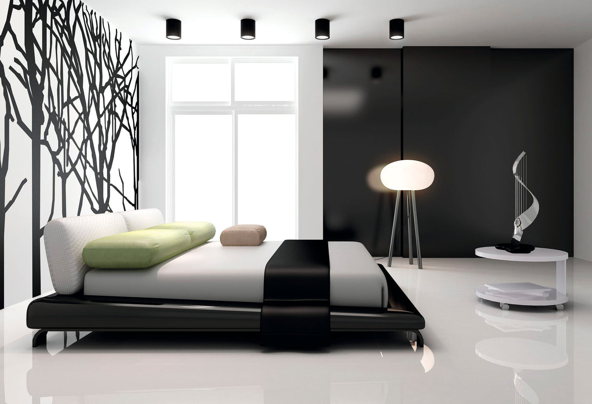 BORD Round GU10 Surface Ceiling Spotlight - Black Matt