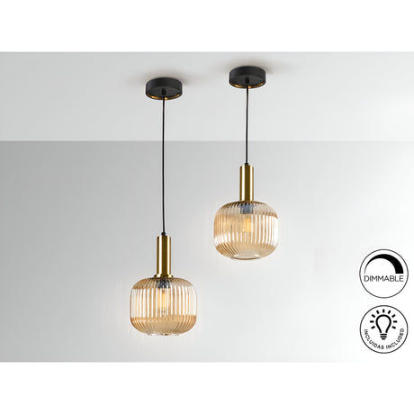 Norma 1 Light Glass Pendant - Amber