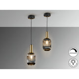 Norma 1 Light Glass Pendant - Smoked Black