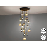 Norma 18 Light Glass Cluster Pendant - Multicoloured