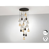 Norma 18 Light Glass Cluster Pendant - Multicoloured