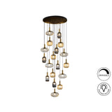 Norma 18 Light Glass Cluster Pendant - Multicoloured