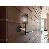 Norma Glass Wall Light - Smoked Black