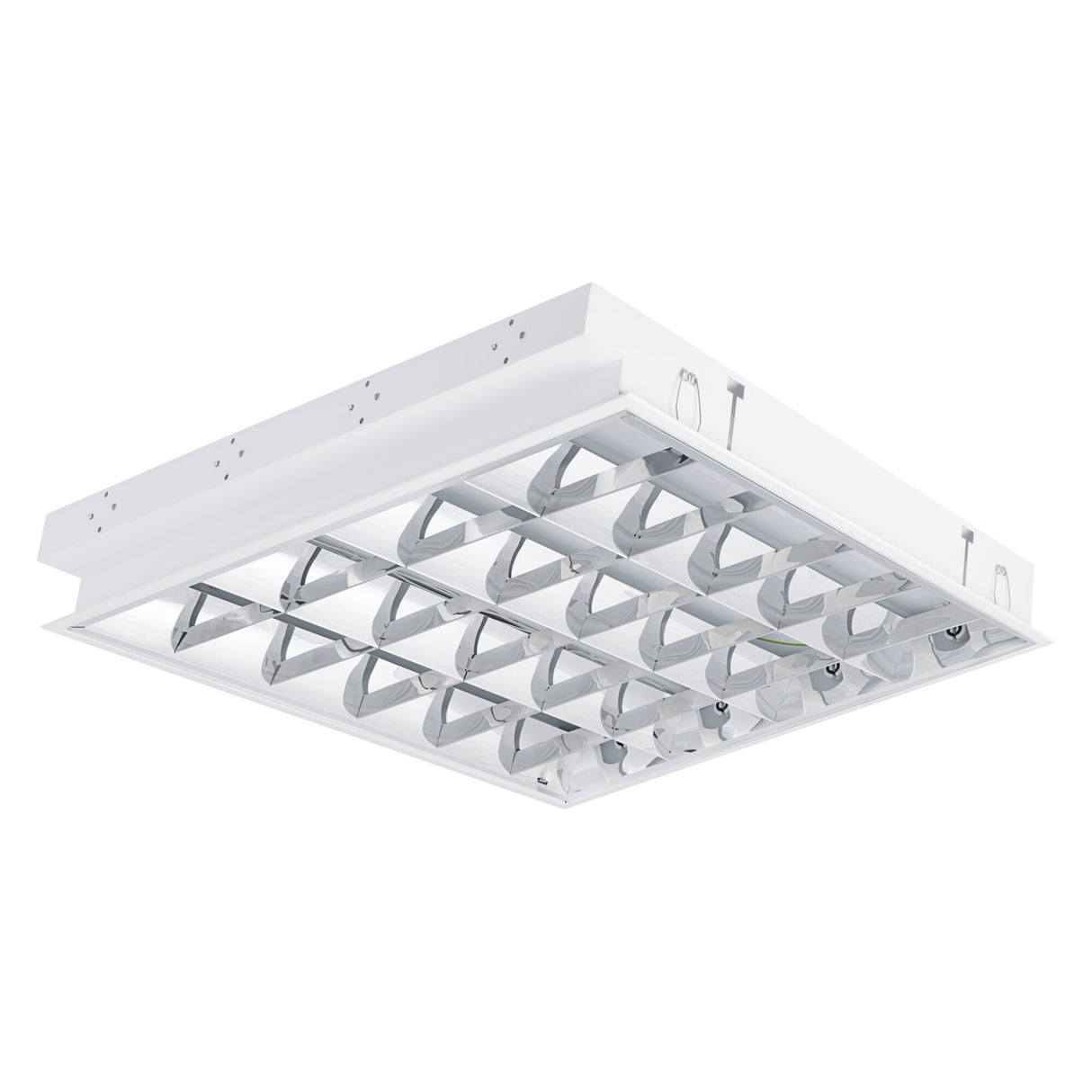 REGIS 620x600 4LED PT Recessed Louvre Troffer - White