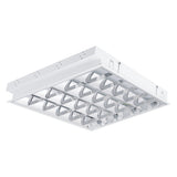 REGIS 620x600 4LED PT Recessed Louvre Troffer - White