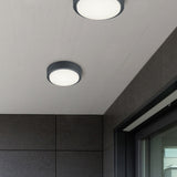 Breg LED Round Outdoor Wall Light – Anthracite