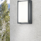 Indus LED Glass Outdoor Wall Light – Anthracite