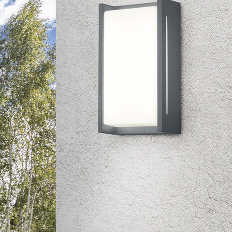 Indus LED Glass Outdoor Wall Light – Anthracite