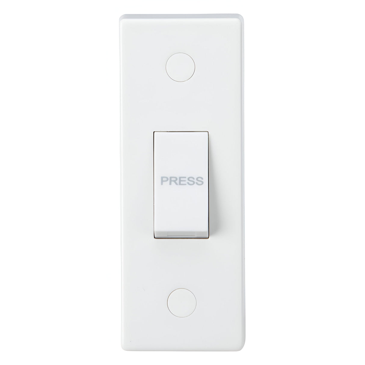 10AX 1 Gang SP 2-way Retractive Architrave Switch "PRESS" - White
