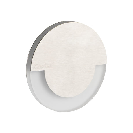 Sola 0.8W Round LED Step Light Warm White - Steel
