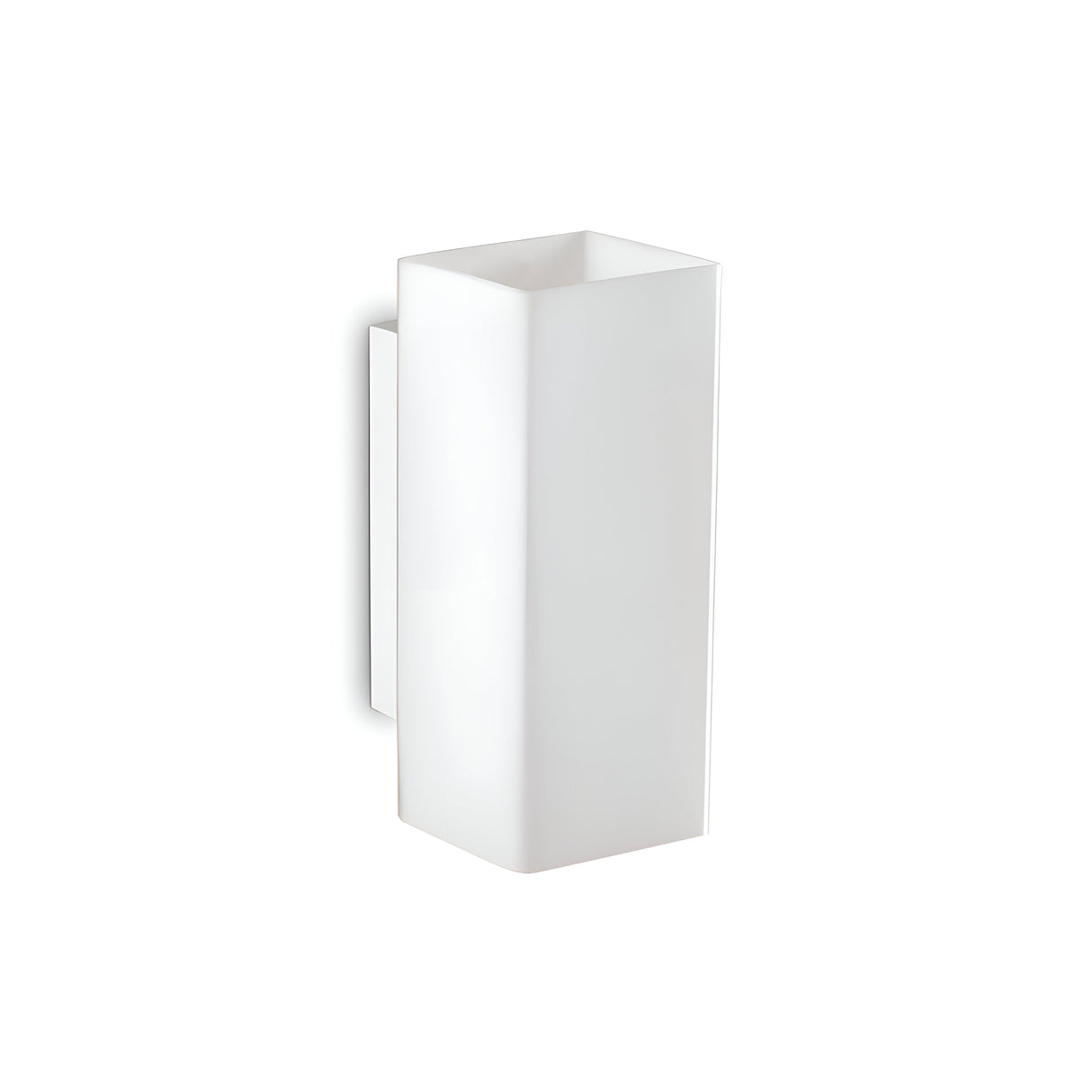 The Starlet Square Wall Light - White is a minimalist rectangular wall sconce characterized by its clean lines and contemporary design. It boasts a smooth matte finish and is mounted on a petite rectangular base, bringing understated sophistication to any area.