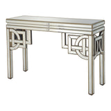 Claridge Deco Mirrored Console Table - Silver