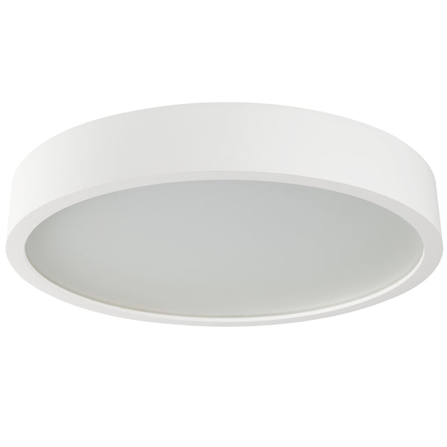 Jasmin Ø480 3 x E27 Round Wooden Ceiling Light - Matte White