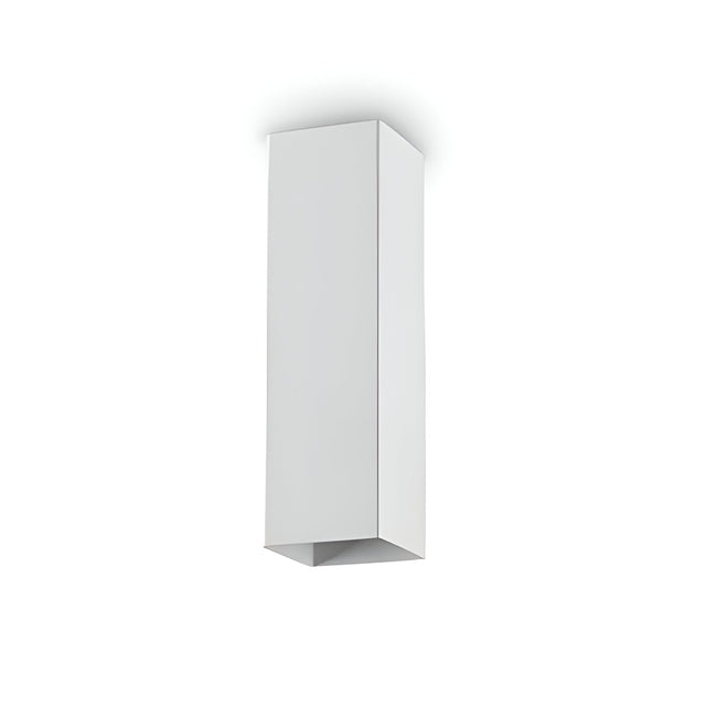 Introducing the Emberlux Ceiling Light, a minimalist, sleekly designed white fixture measuring 20cm. With its modern aesthetic and dimmable GU10 bulb, this light mounts seamlessly against a plain white background, combining versatility with elegance in its functionality.