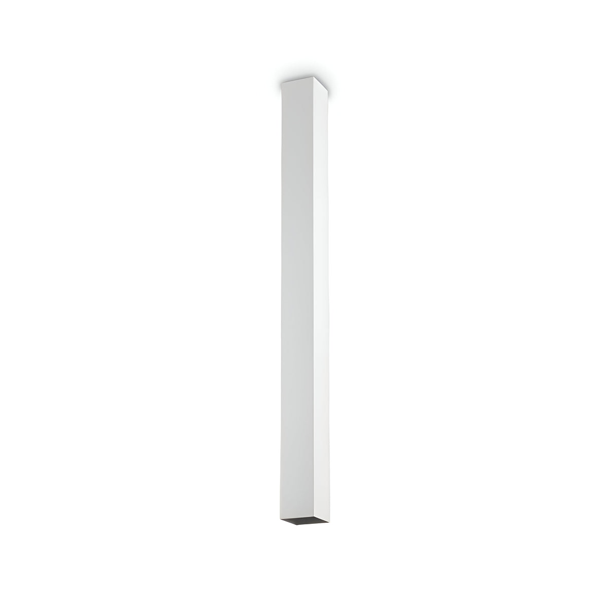 Against a plain white background, the Emberlux Ceiling Light - White 75cm presents a sleek and modern aesthetic. With its minimalist design, this tall and narrow fixture enhances any contemporary setting.