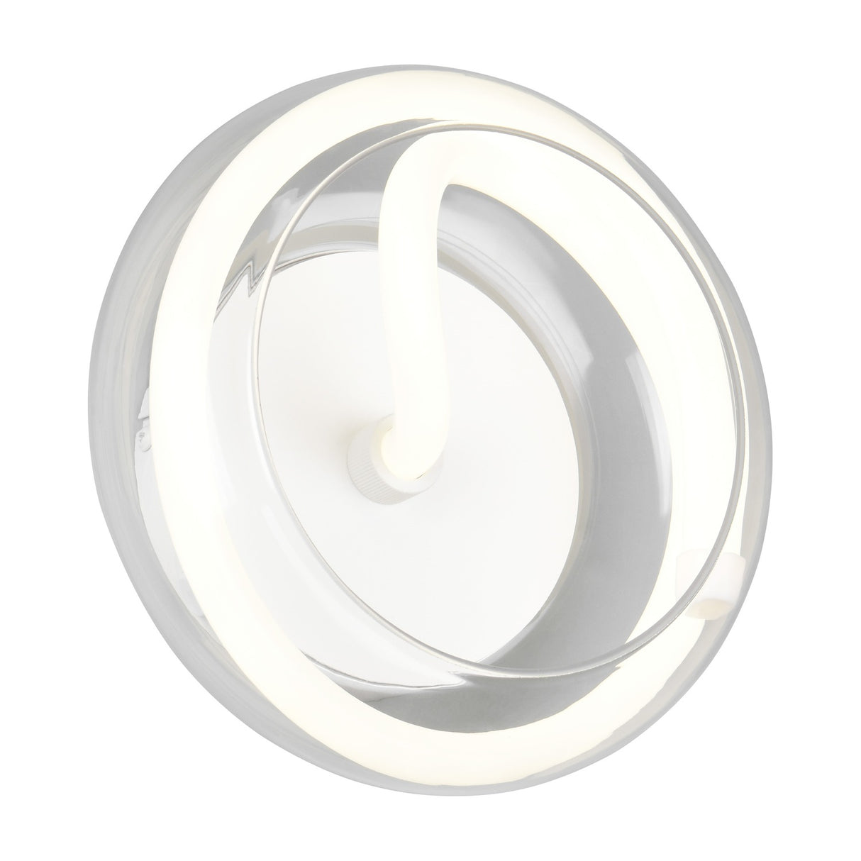 Tarsia LED Glass Wall Light – Matt White