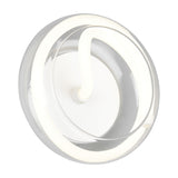Tarsia LED Glass Wall Light – Matt White