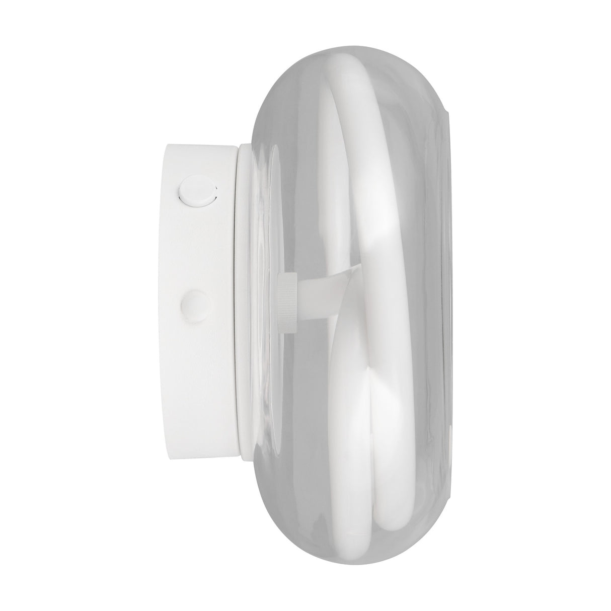 Tarsia LED Glass Wall Light – Matt White